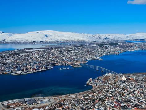 View of Tromso from the cable car