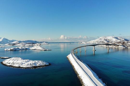 Sommarøy on a beautiful winter day