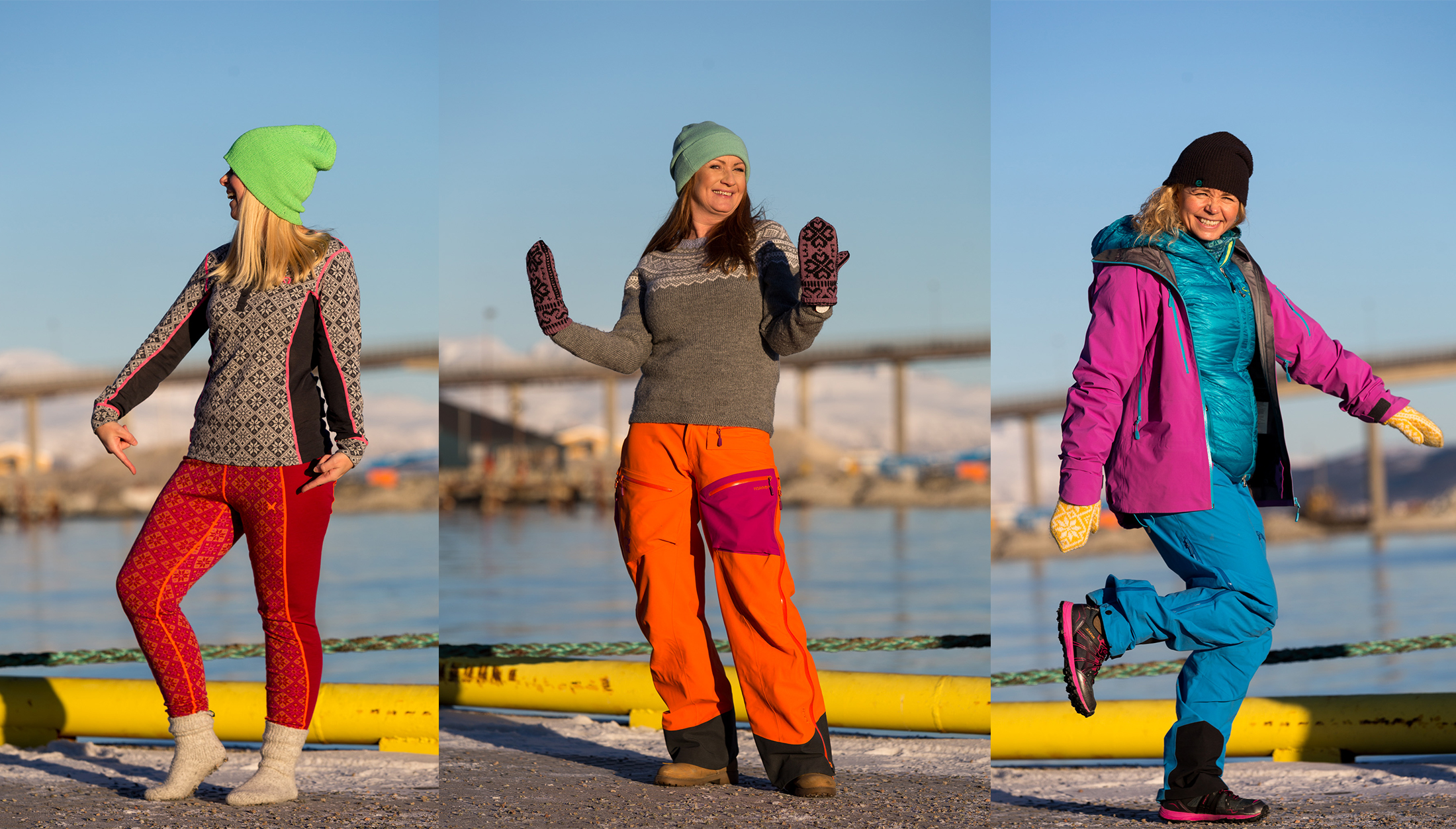 Women in winter clothing in Tromsø city centre