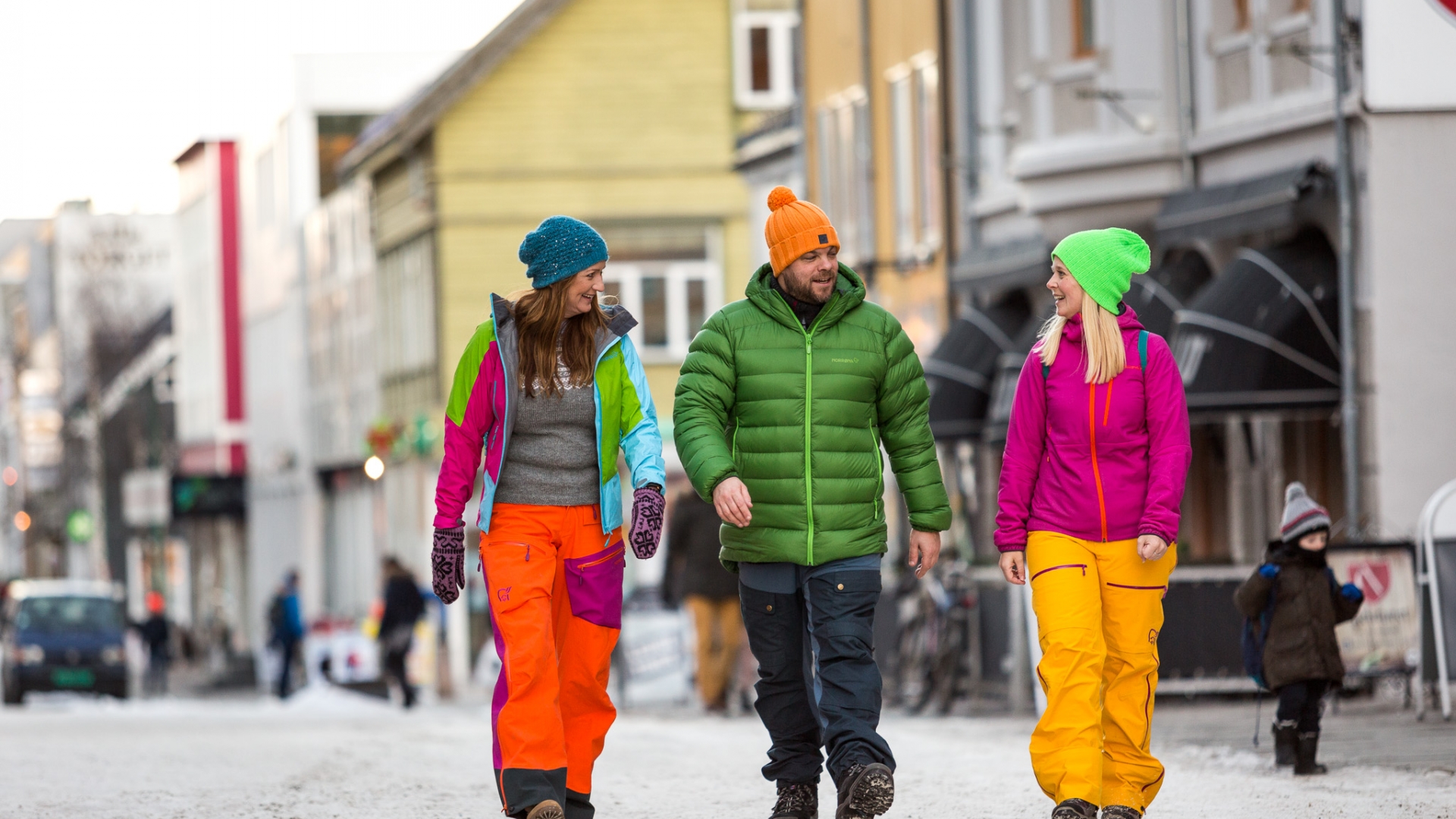 People in winter clothing
