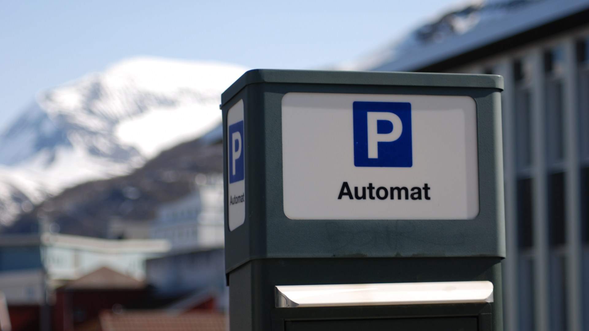 Parking machine in Tromsø city centre