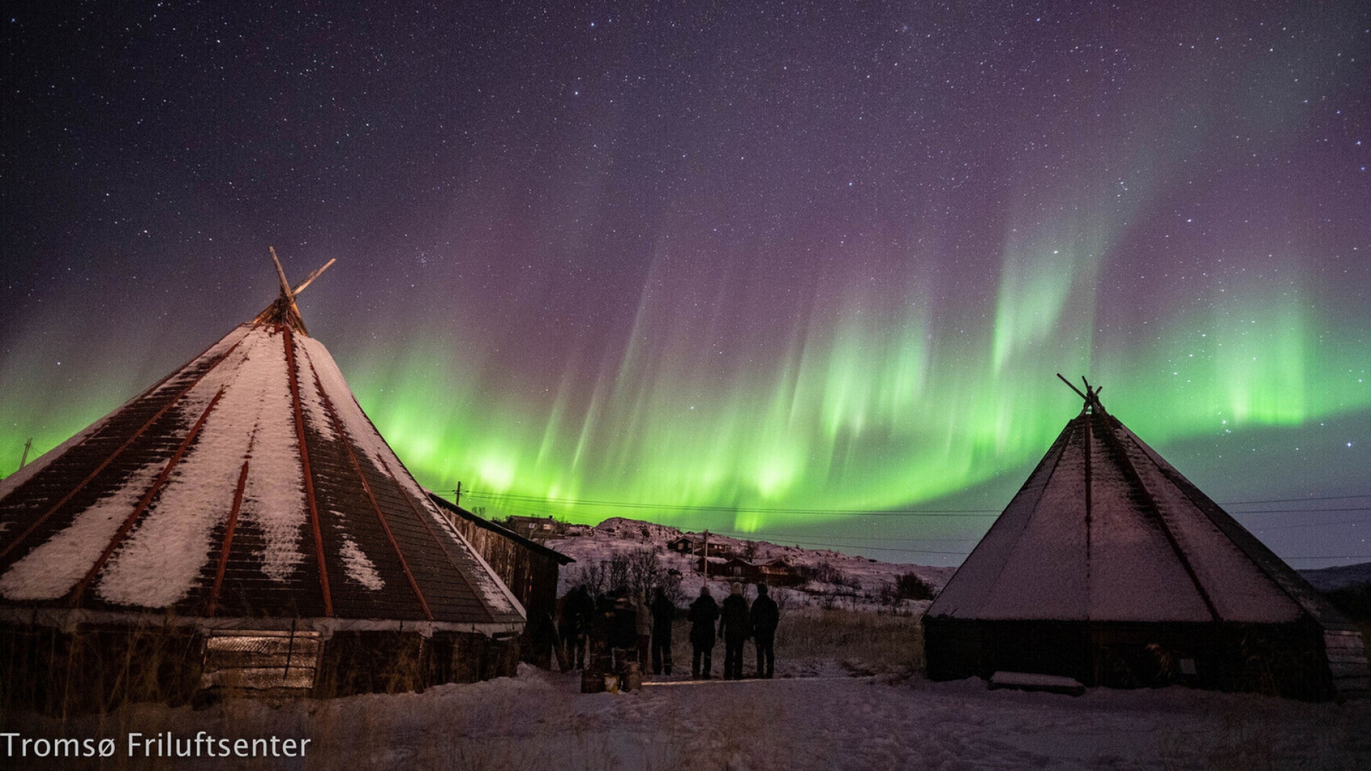 northern lights over the camp site