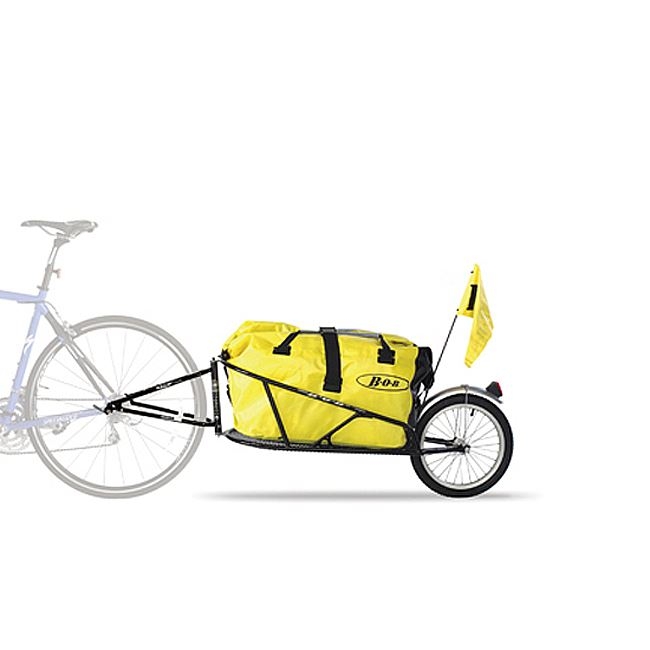 Various cargo and child bike trailers