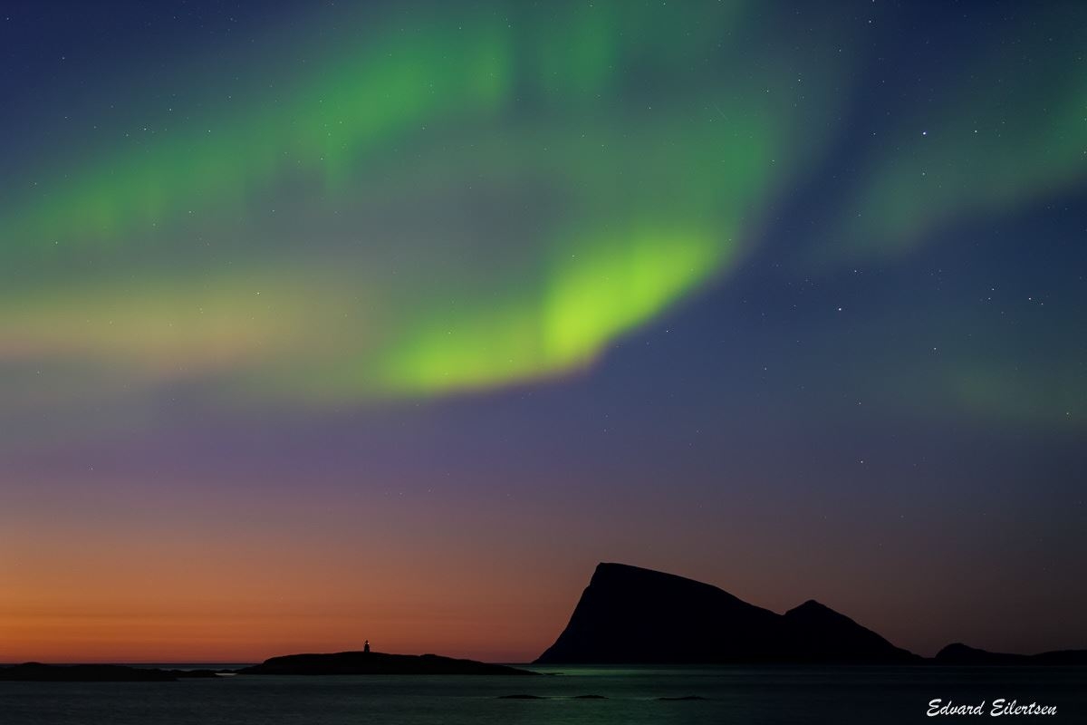 Northern Lights above the island Håja