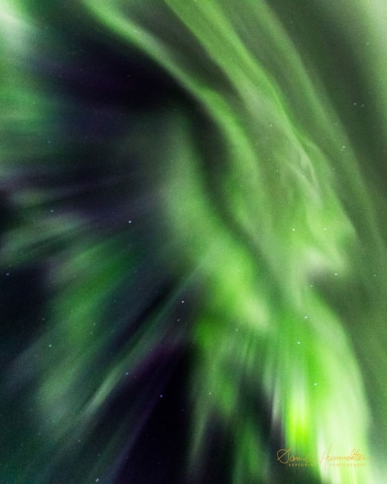 The sky covered with Northern Lights