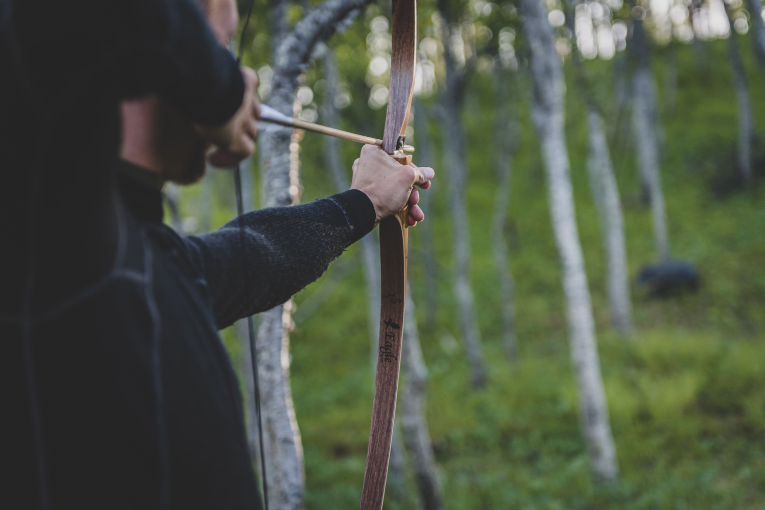 Bow hunting experience in the wood