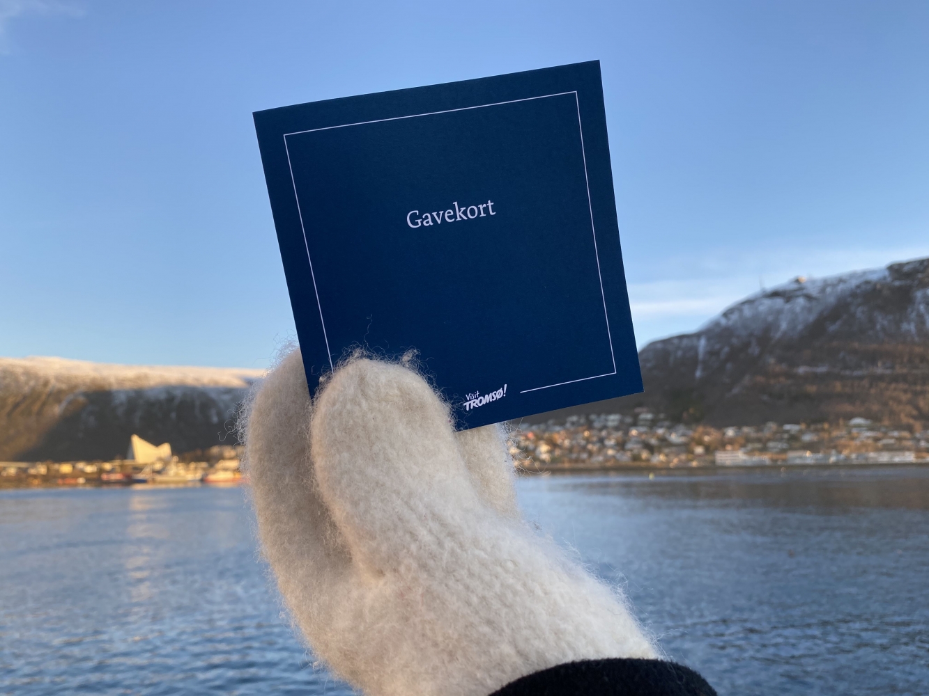 Gavekort med Tromsø i bakgrunnen