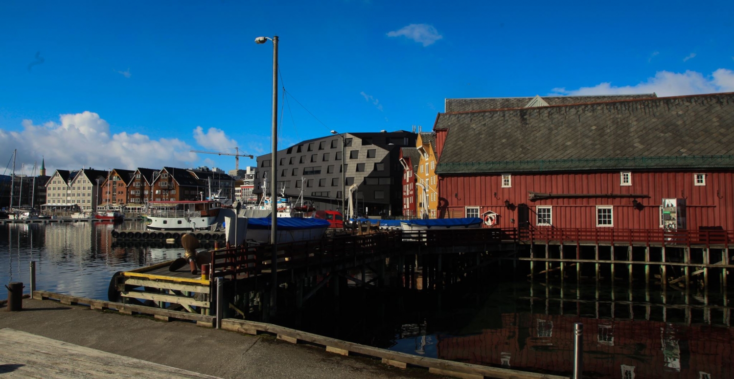 old and new buildings in Tromsø centre