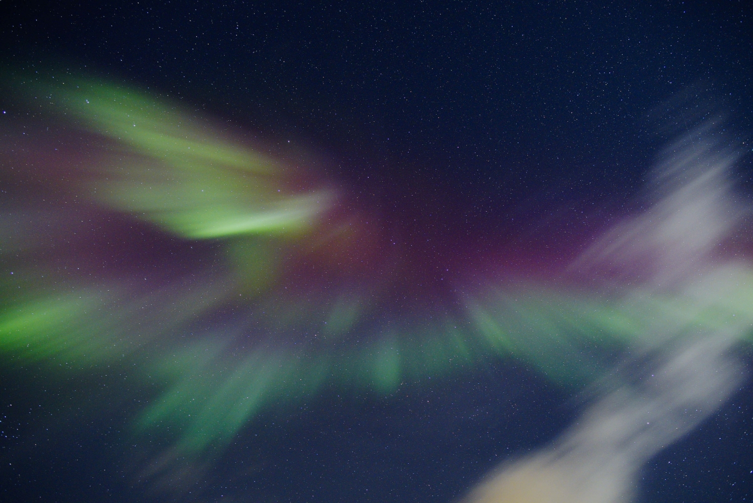 the northern lights in the shape of a corona