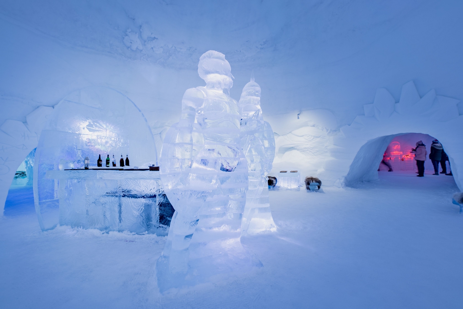 The inside of Tromsø Ice Domes