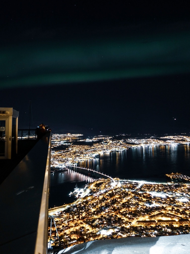 Tromsø by night view from the Cable Car