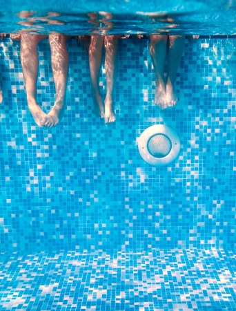 Feet under water in swimmingpool