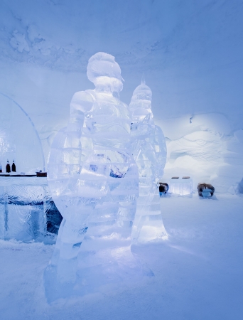 The inside of Tromsø Ice Domes