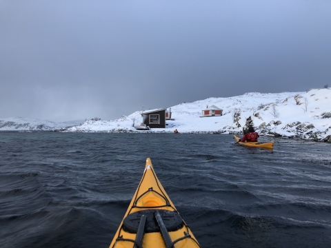 Kayaking outside of Tromsø