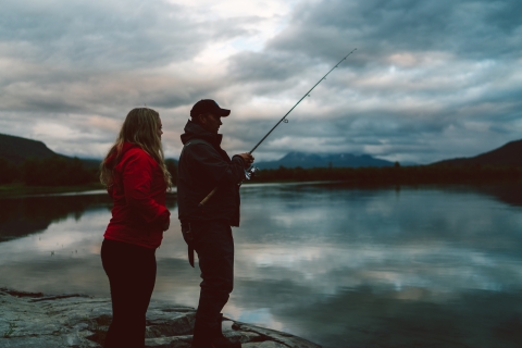 Salmon fishing in Målselv river