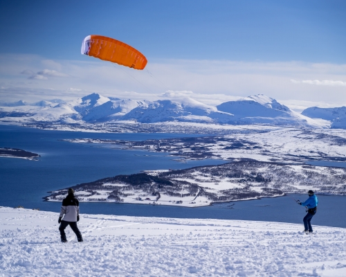 Snowkiting in Tromsø