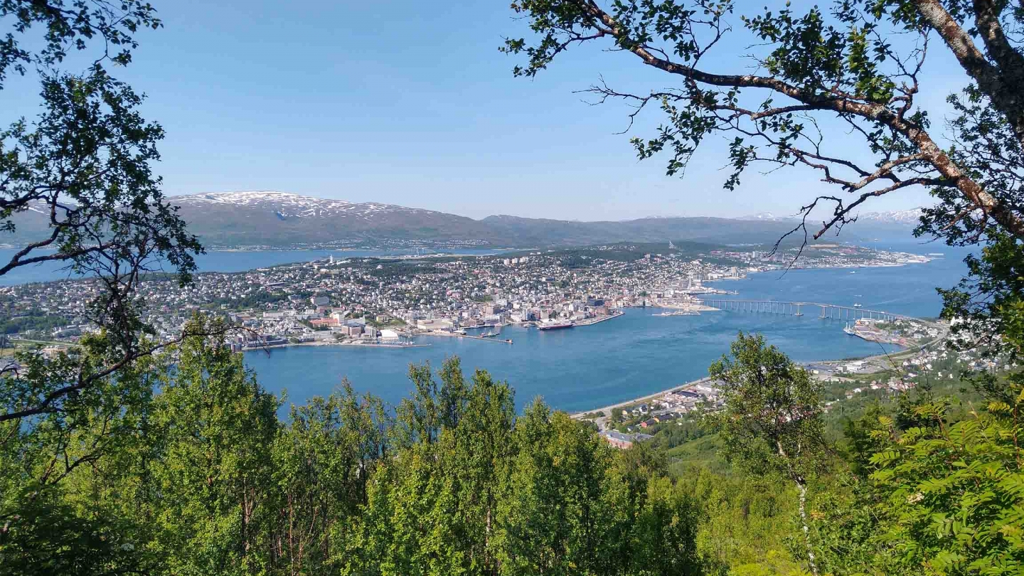 Tromsø by panoramautsikt