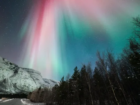 Nordlys i forskjellige farger