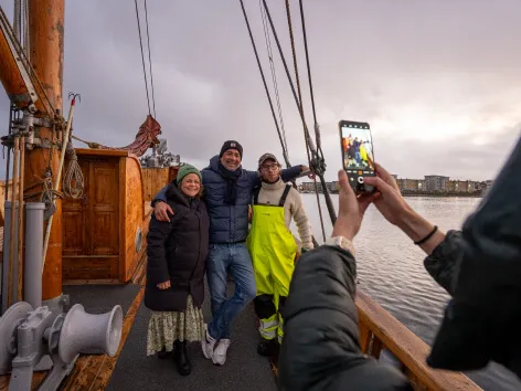 God stemning på båttur med Hermes II i Tromsø