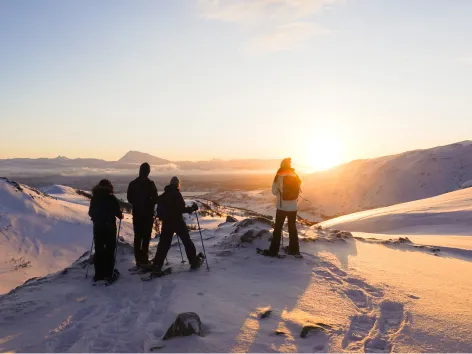 Folk på truger i Tromsø