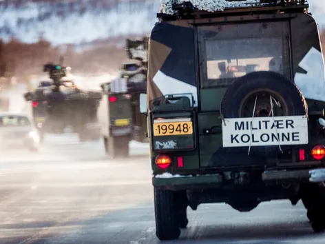 Military convoy in the Tromsø region