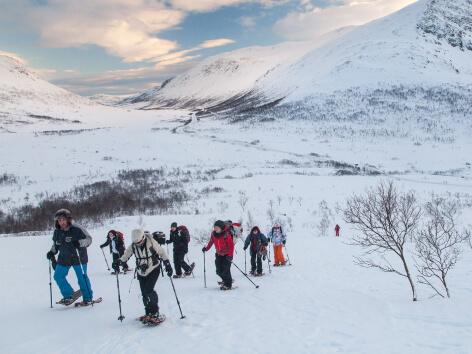 hiking ski tour in tromsø mountains 