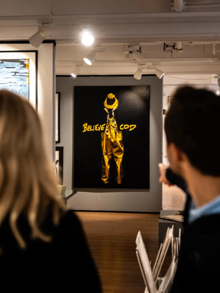 Looking at art at Galleri Nord in Tromso