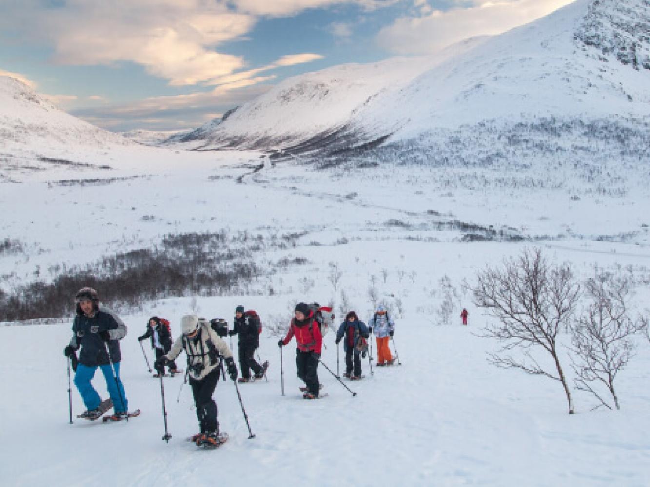 hiking ski tour in tromsø mountains 