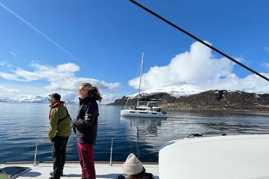 People on a sailing boat