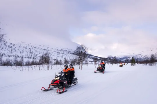 Snowmobiling in the Tromso region