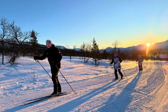 Gjester går på ski