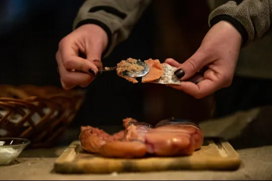 Delicius food being prepared