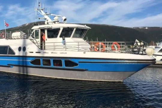 The boat Capella from the side