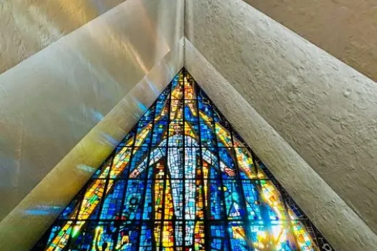 The mosaic inside the church