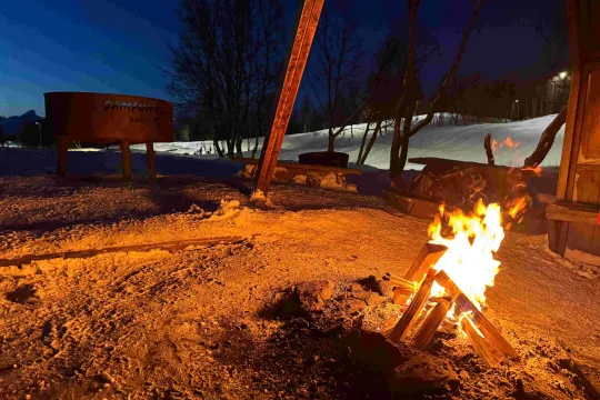 Guidet trugetur med bål og aking
