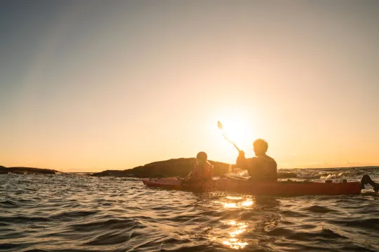 Midnattssolkajakk på Sommarøy uten transport