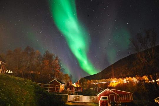 Northern lights over the farm