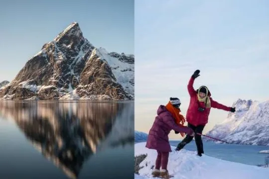 Gjester ser ut over fjorden