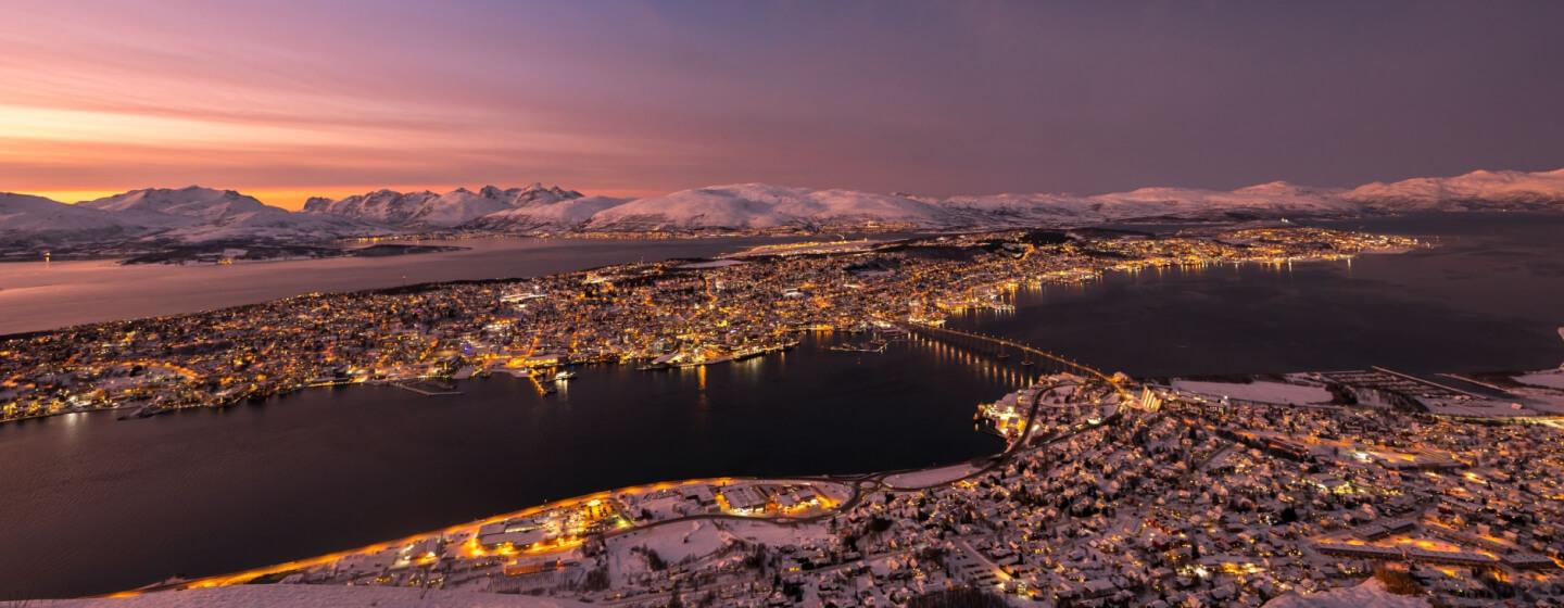 Tromsø in pink light 