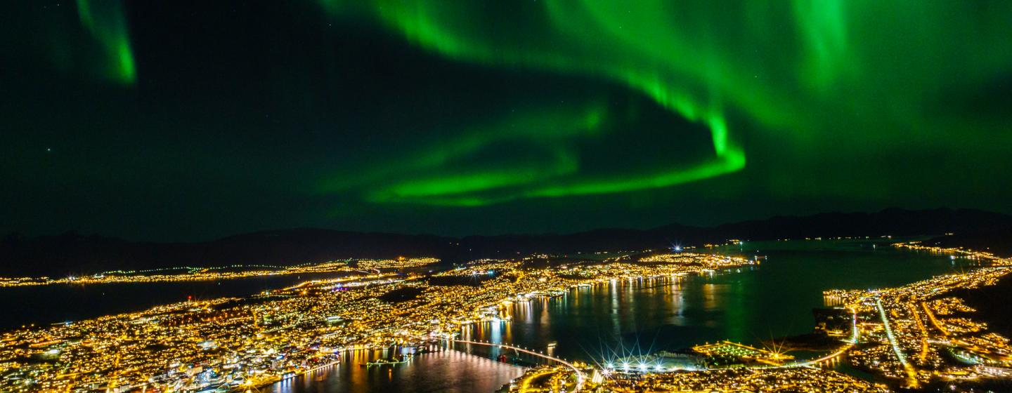 Northern lights above Tromsø