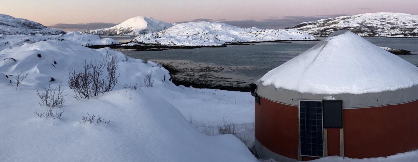 Elements Arctic Camp yurt at Rebbenesøya north of Tromso