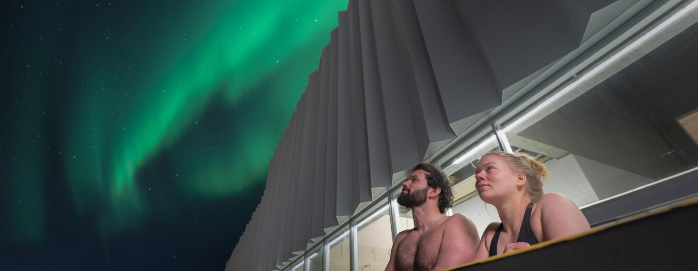 people see the northern lights Tromsøbadet