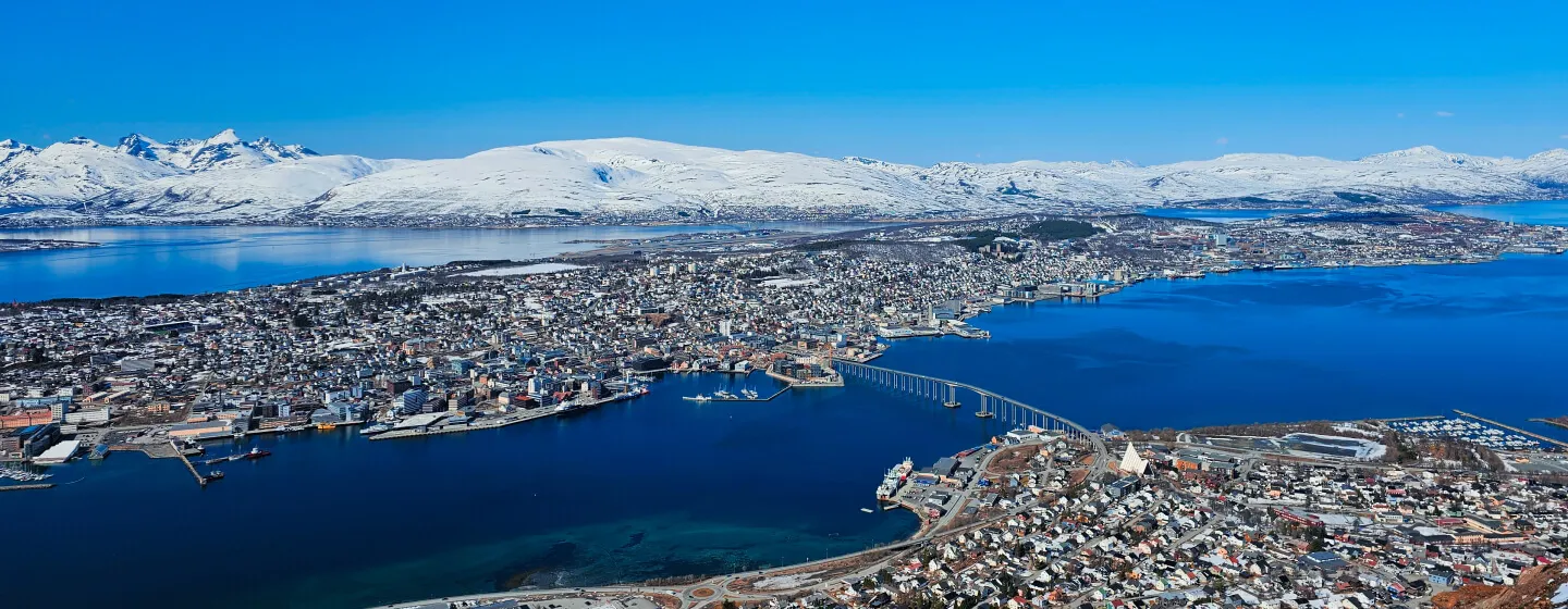 View of Tromso from the cable car