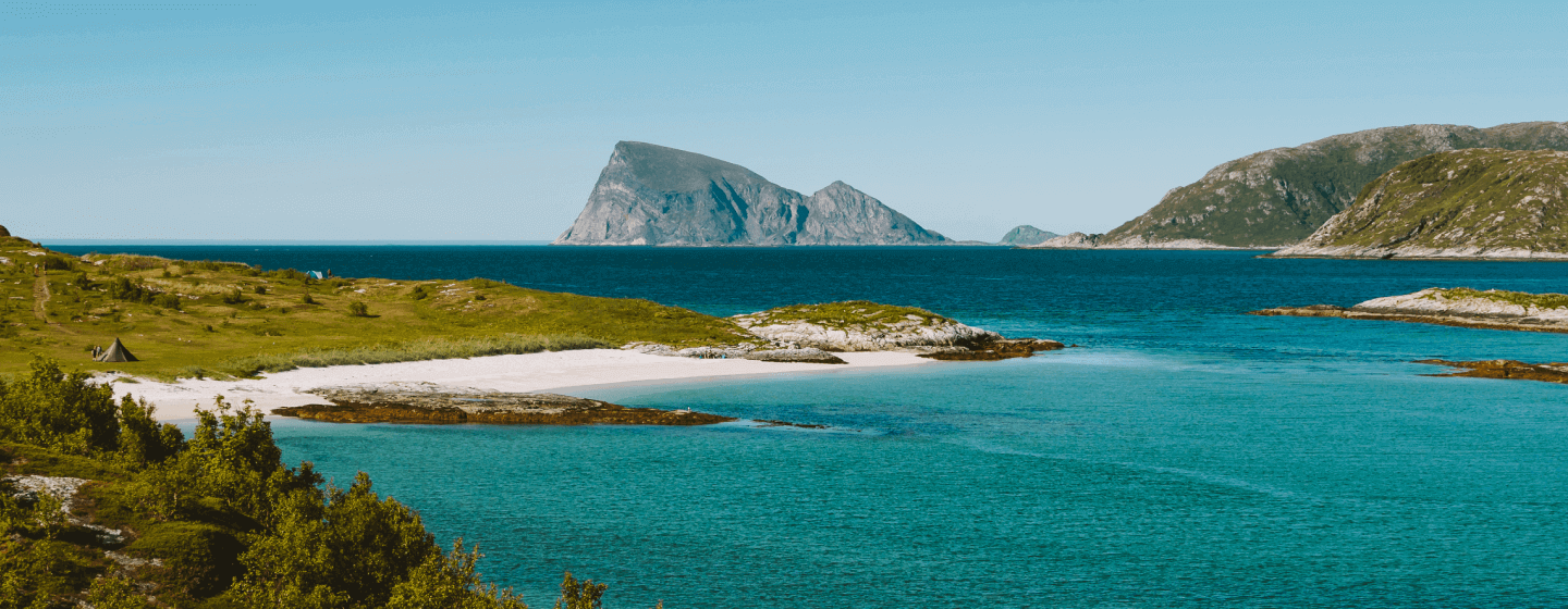 View from Sommarøy towards Mount Håja