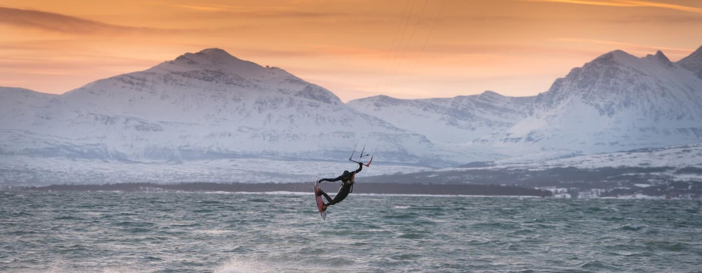 kitesurfer and adventurer Kari Schibevaag Finnlandsfjellet 