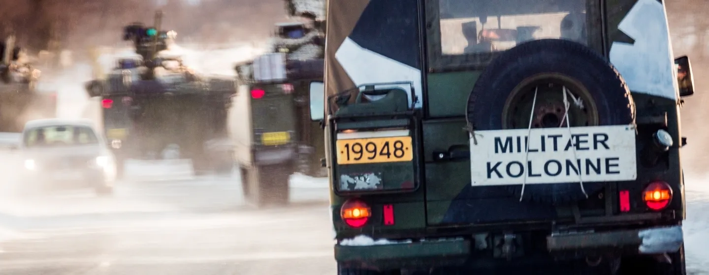 Military convoy in the Tromsø region
