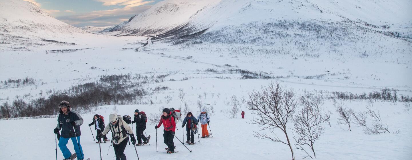 hiking ski tour in tromsø mountains