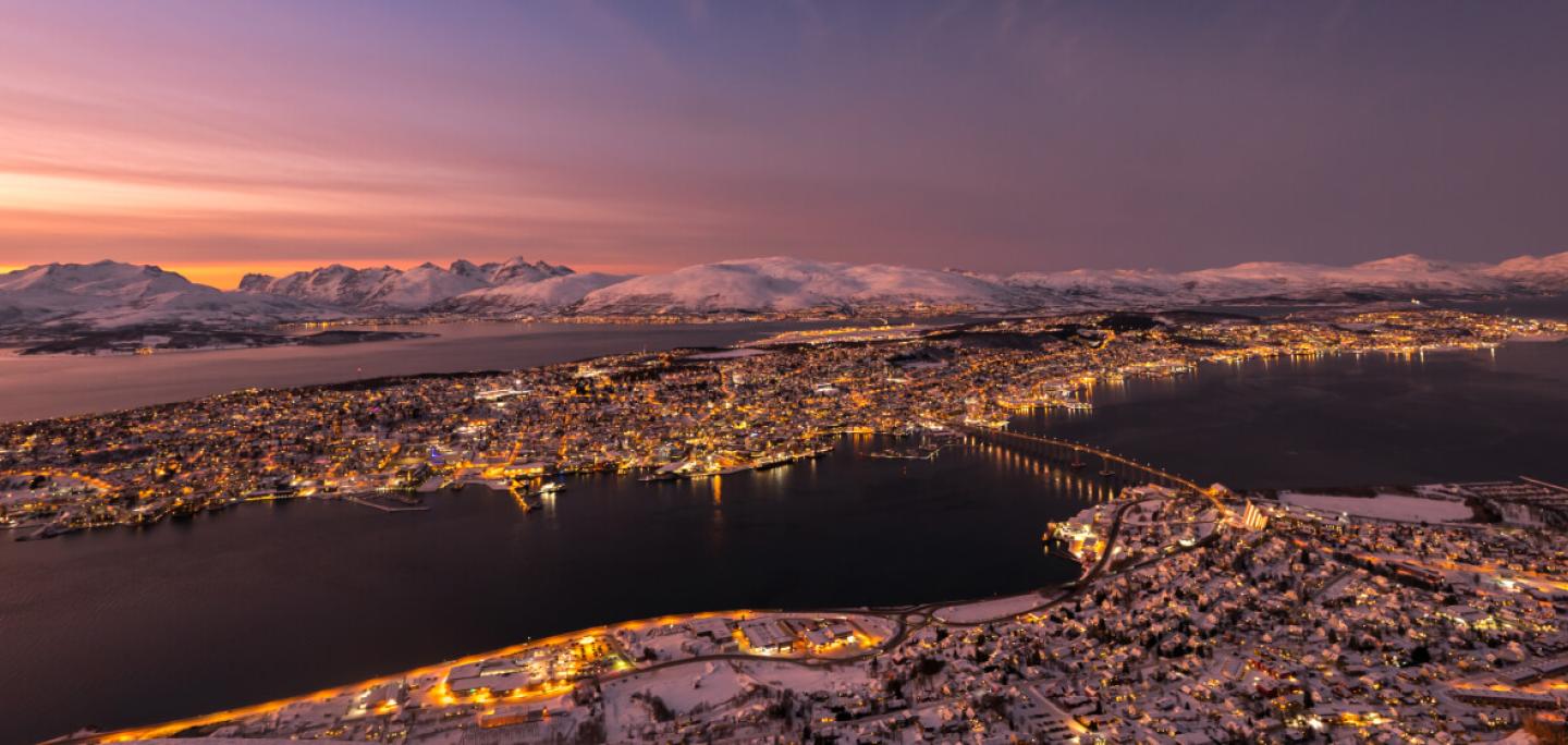Mørketidslys over Tromsø
