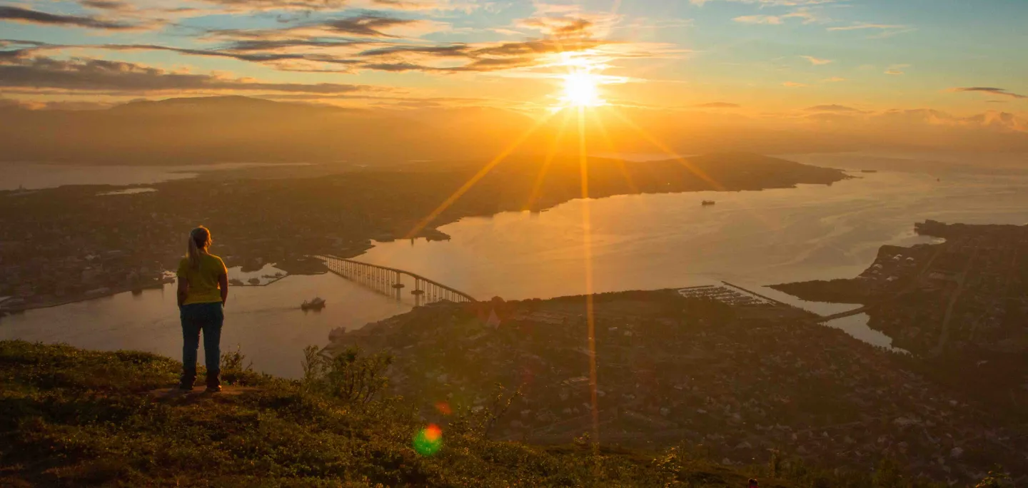 Midnight sun view of Tromso